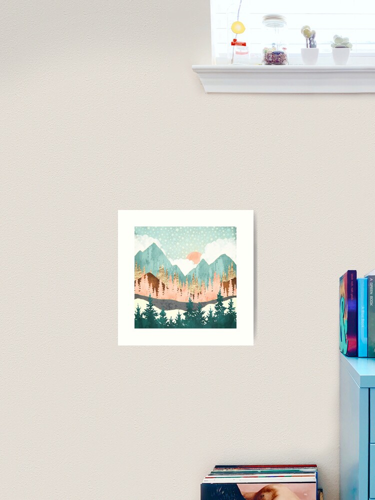 Thumbnail 1 of 3, Art Print, Winter Forest Vista designed and sold by spacefrogdesign.