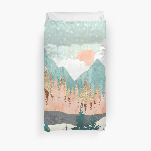 Winter Forest Vista Duvet Cover