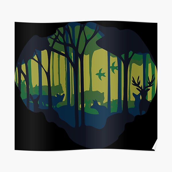 A view into the forest Poster