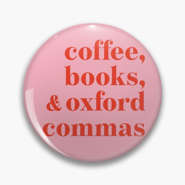 Item preview, Coffee, Books, and Oxford Commas in Red and Pink designed and sold by neopop.