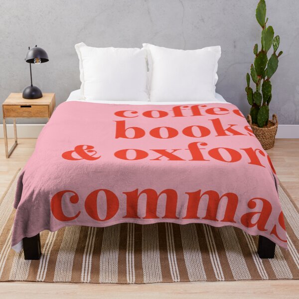 Item preview, Coffee, Books, and Oxford Commas in Red and Pink designed and sold by neopop.