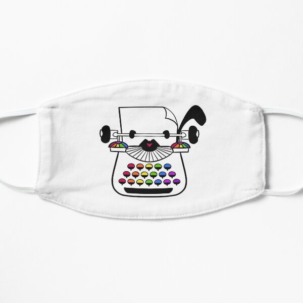 Rainbow Typewriter Flat Mask