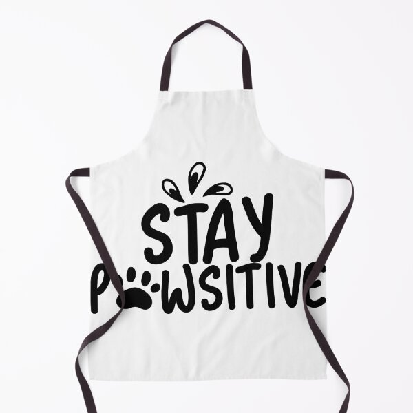 Item preview, funny stay positive pawsitive with dog paw black version designed and sold by ID01.