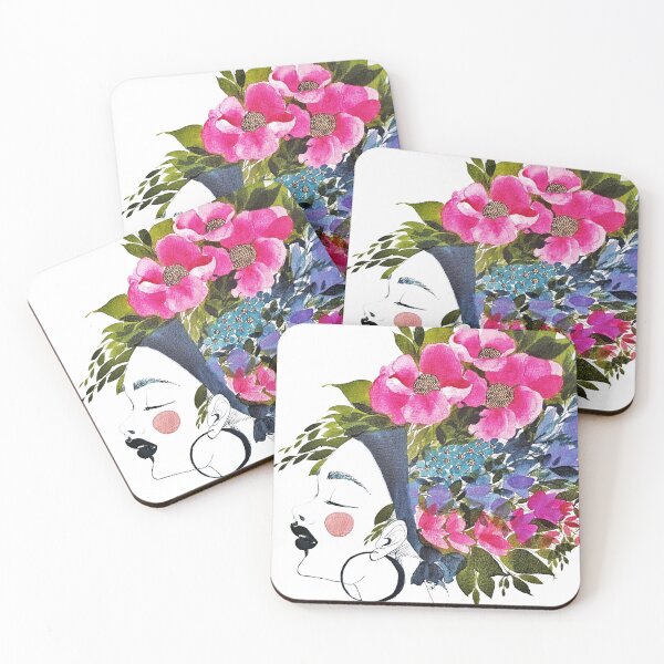 Item preview, Flowerhead Lady Watercolor Illustration designed and sold by epeyotte.