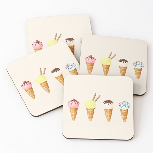 Item preview, Vector set of isolated ice creams with different flavors and decoration.  designed and sold by Familyshmot.