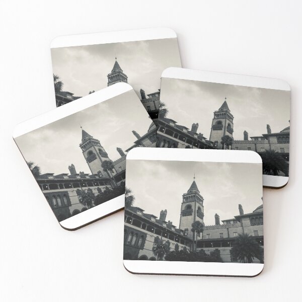 Item preview, Black and white Sunrise over Flagler College / Historic Ponce de Leon Hotel designed and sold by WildeandCo.