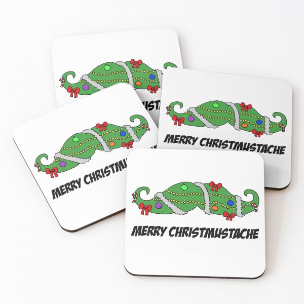 Item preview, Merry Christmustache Christmas Mustache Pun designed and sold by jaycartoonist.