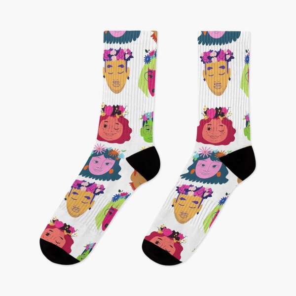 Item preview, Flower power faces with flower crown designed and sold by Digibee.