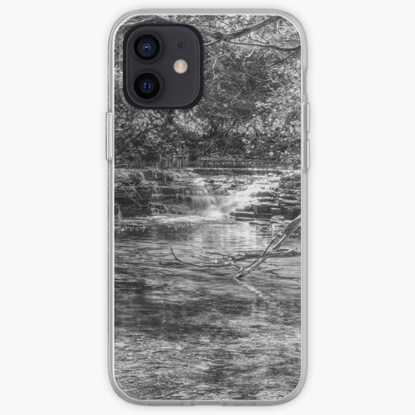 Waterfall Creek At Henning Conservation Grayscale iPhone Soft Case