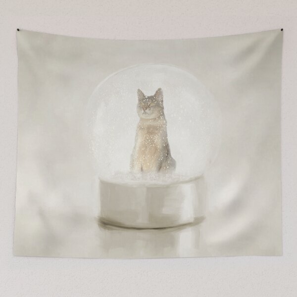 Item preview, Abyssinian Cat in a Snow Globe designed and sold by Elisabeth Lucas.