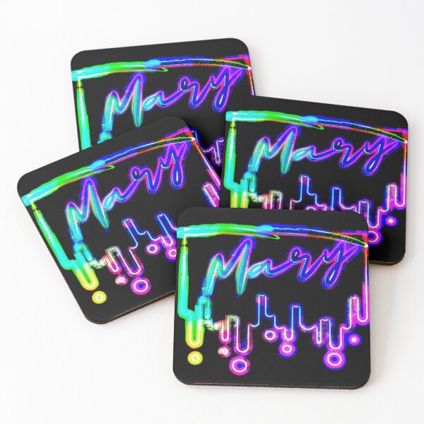 Item preview, Neon Paint Dripping Name Mary Print designed and sold by Mary Riley.