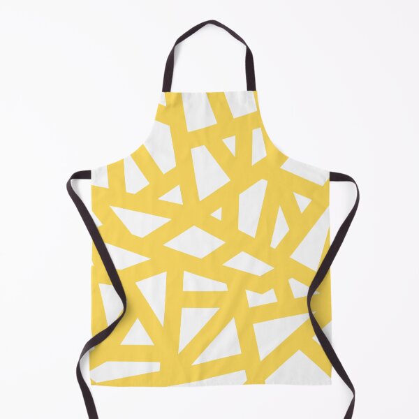 Item preview, Mustard Yellow Thick Mosaic Lines On White designed and sold by rewstudio.