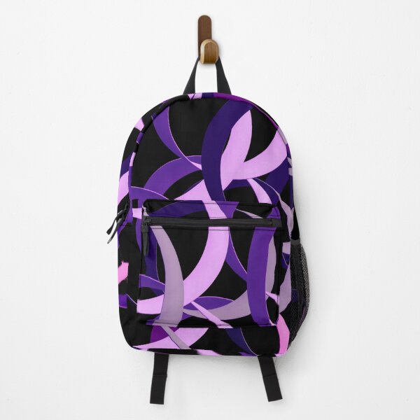 Item preview, Black and Purple Mod Abstract Circle Geographic Pattern designed and sold by ChromaticAddict.