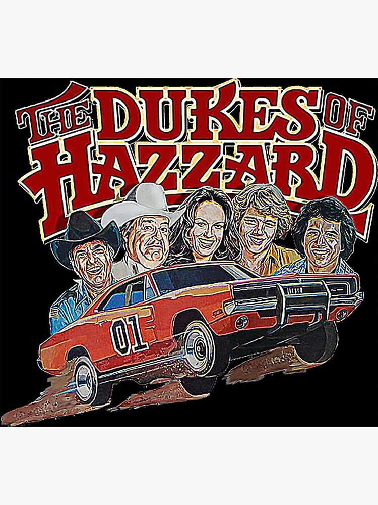 Dukes Of Hazzard And General Lee Sticker For Sale By Davidearton Redbubble 7394