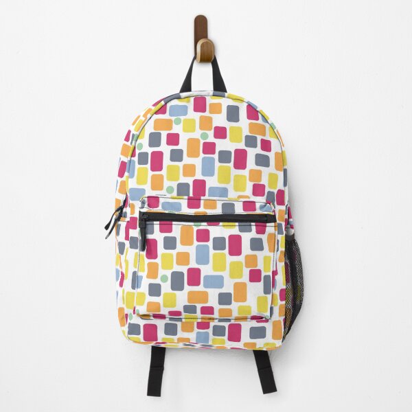 Item preview, Scattered pattern of colorful rectangles on white - seamless pattern designed and sold by colorofmagic.