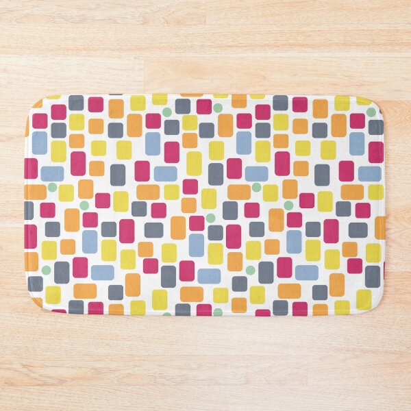 Item preview, Scattered pattern of colorful rectangles on white - seamless pattern designed and sold by colorofmagic.