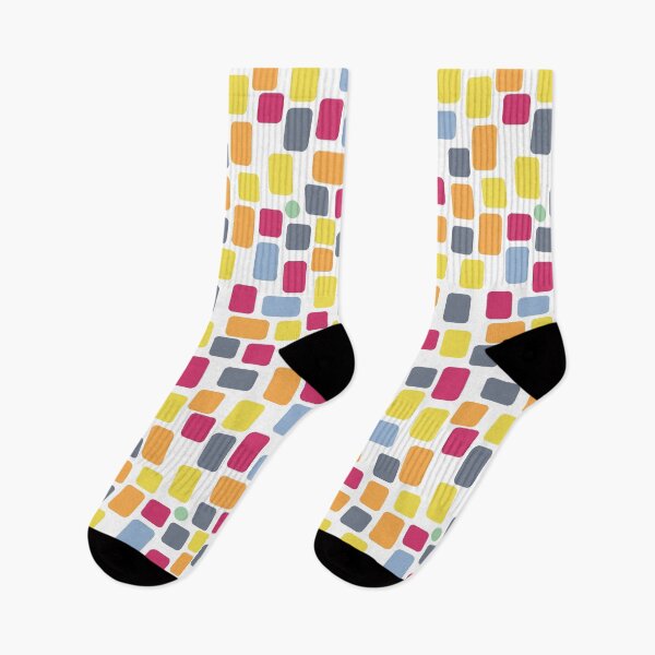 Item preview, Scattered pattern of colorful rectangles on white - seamless pattern designed and sold by colorofmagic.