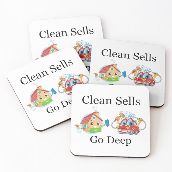 Deep Cleaned Houses And Cars Sell Faster Coasters (Set of 4)