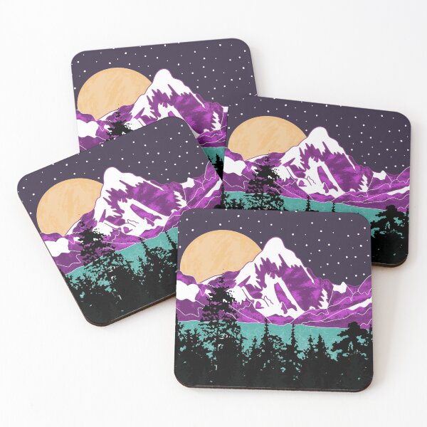 Item preview, Snowy Mountain Range At Night designed and sold by Catherine  Milchard.