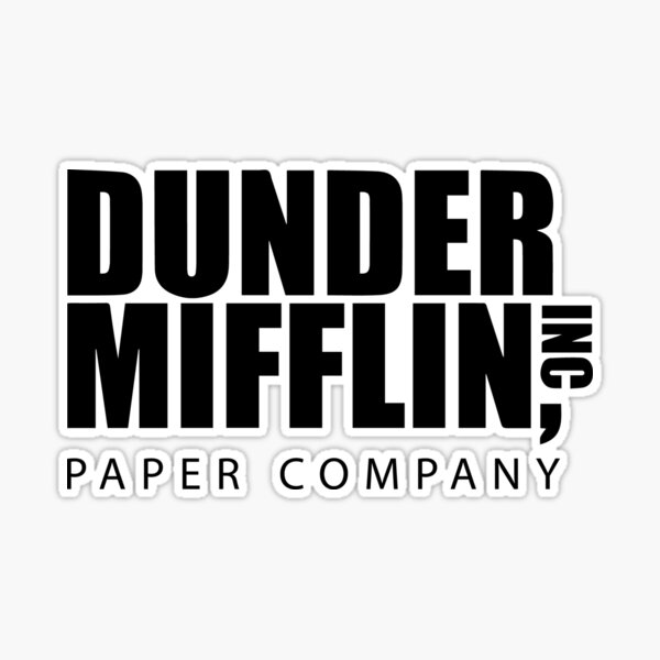 Dunder Mifflin background sticker Sticker for Sale by p0pculture3