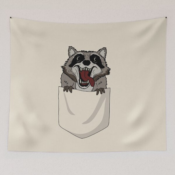 Item preview, Raccoon in pocket designed and sold by ValentinaHramov.
