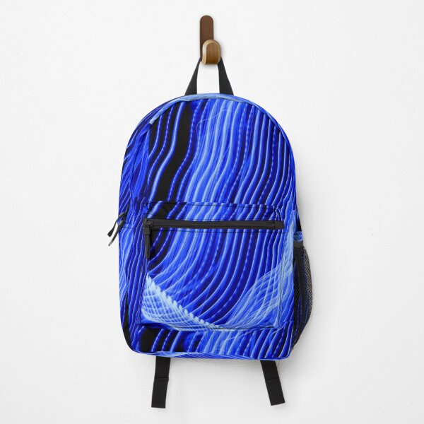 Item preview, neon light wavy lines blue designed and sold by glowvim.