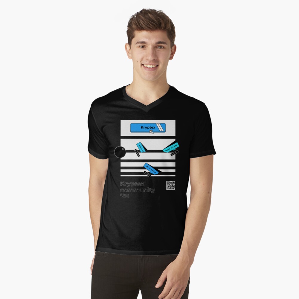 Item preview, V-Neck T-Shirt designed and sold by Kryptex-mining.