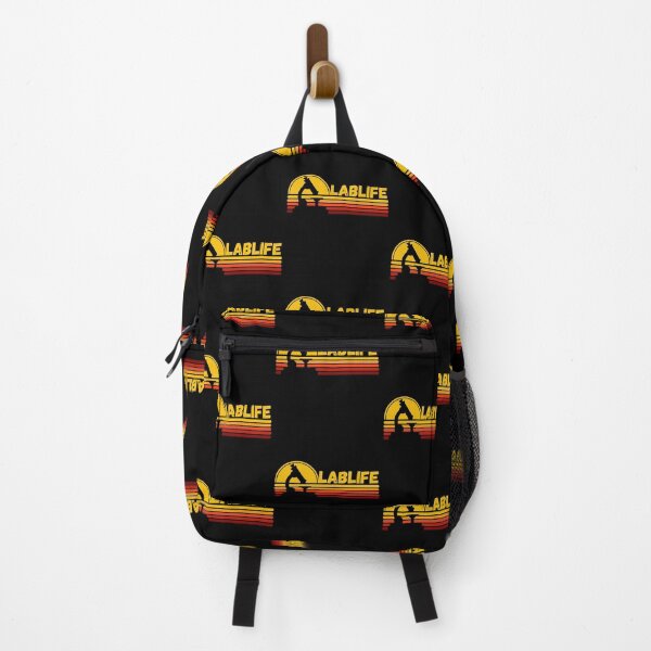 Item preview, YELLOW ORANGE HORIZONTAL STRIPES HALF CIRCLE SUNSET LABLIFE  Microbiology designed and sold by Hippiesole.