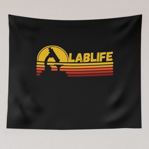 Item preview, YELLOW ORANGE HORIZONTAL STRIPES HALF CIRCLE SUNSET LABLIFE  Microbiology designed and sold by Hippiesole.