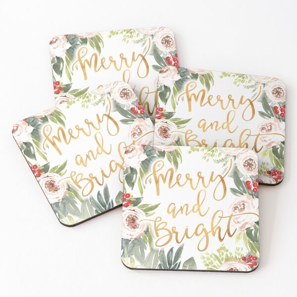 Item preview, Watercolor roses & berries floral art Merry and Bright designed and sold by blursbyai.