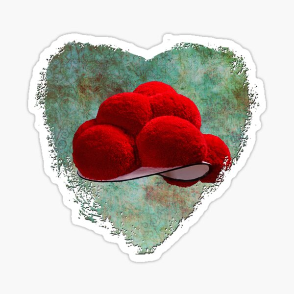 Bollenhut mit Herz Sticker