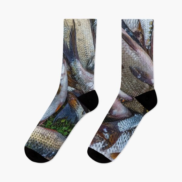 Item preview, River Fish on Green Grass - Funny Fishing & Food Gift designed and sold by r-silver.