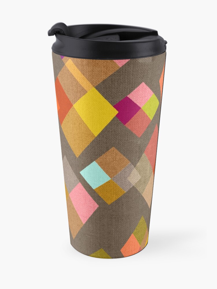 Alternate view of Stained Glass Windows Rainbow Diamonds Kites Travel Mug