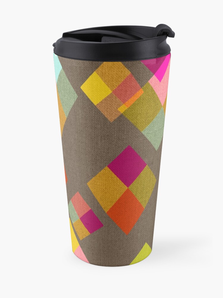 Alternate view of Stained Glass Windows Rainbow Diamonds Kites Travel Mug
