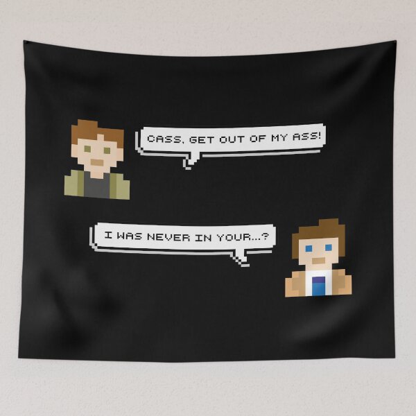 Item preview, Castiel and Dean pixel convo designed and sold by JahayTheFoxAO.
