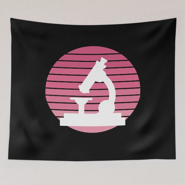 Item preview, PINK COLORS RETRO SUNSET MICROSCOPE SCIENCE designed and sold by Hippiesole.
