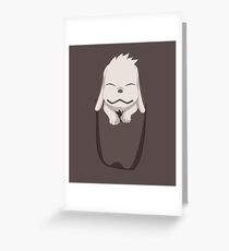 Akamaru in your pocket! Greeting Card