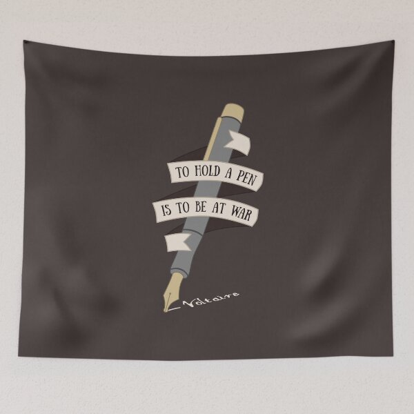 Item preview, Dark Academia: Writing Quote by Voltaire designed and sold by ElectricFangs.