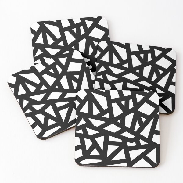 Item preview, Black Thick Mosaic Lines On White designed and sold by rewstudio.