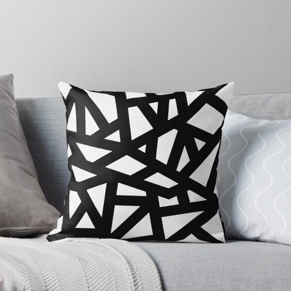 Item preview, Black Thick Mosaic Lines On White designed and sold by rewstudio.