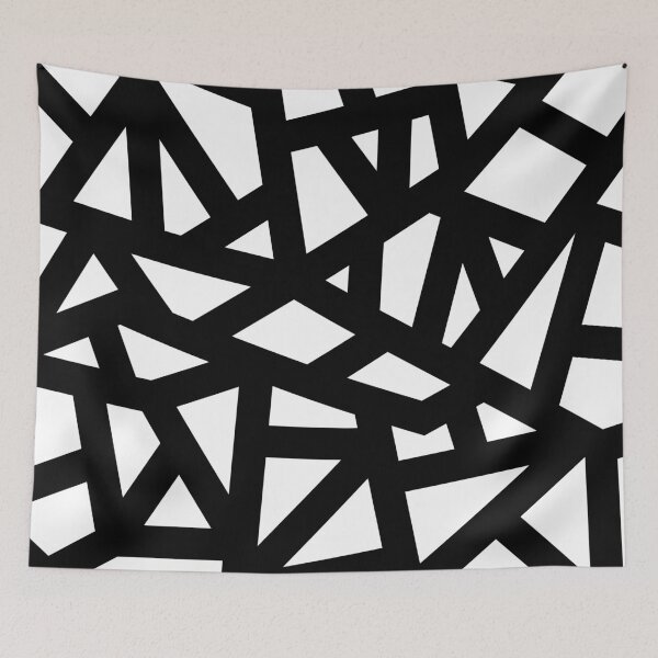 Item preview, Black Thick Mosaic Lines On White designed and sold by rewstudio.