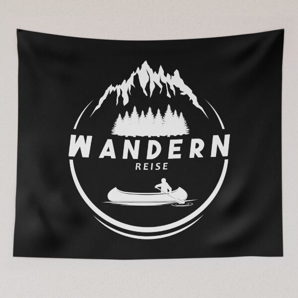 Item preview, Hiking trip | German hiking | Black hiking t-shirt designed and sold by Ainbowz-Artwork.