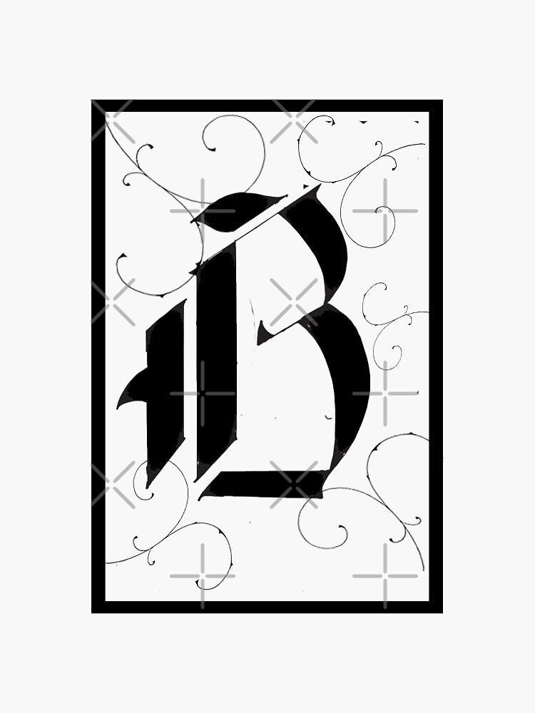 "Monogram Letter B Series II Box Letter" Sticker for Sale by