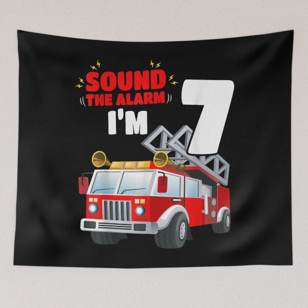Item preview, Kids Fire Truck 7th Birthday 7 Years Old FireFighter  designed and sold by TheBloom98.