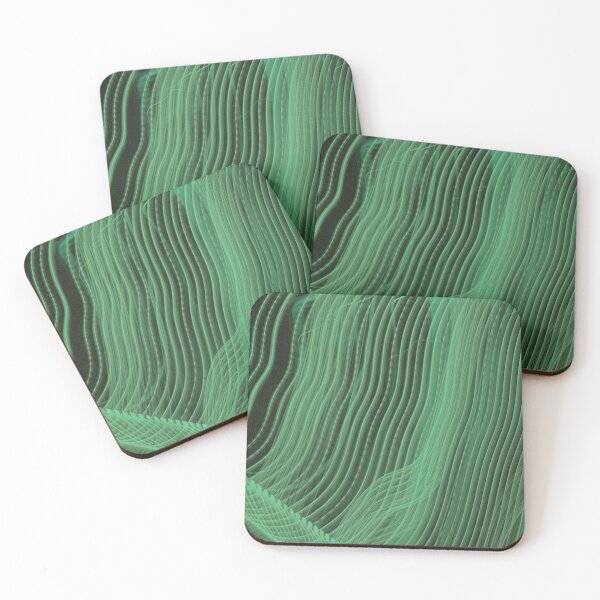 Item preview, Neon green wavy light lines designed and sold by glowvim.