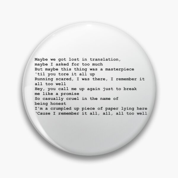 Item preview, All Too Well designed and sold by elliemoon.