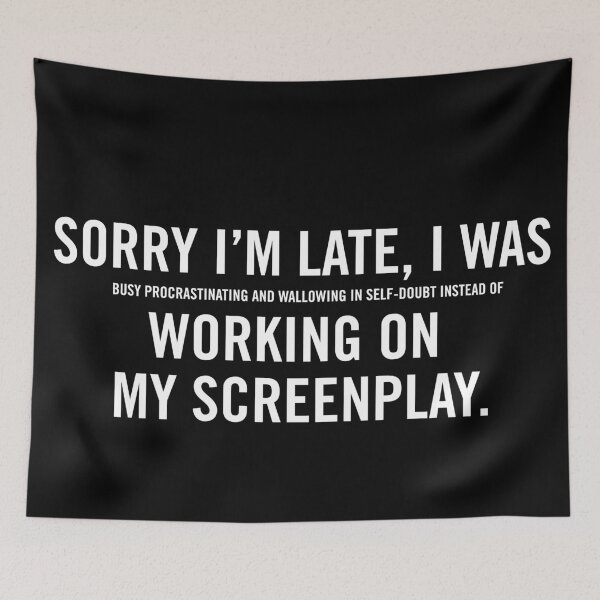 Item preview, Fashionably Late - White designed and sold by scriptblast.