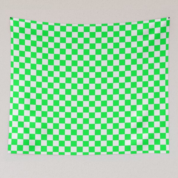 Item preview, Lime Green and White Checkerboard Pattern designed and sold by WildeandCo.