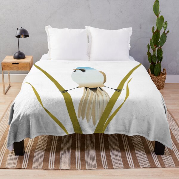 Item preview, bearded reedling digital illustration designed and sold by Bwiselizzy.