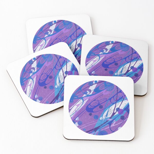 Item preview, PURPLE ORIGIN - Original handmade collage & inks fine art circle designed and sold by Azanza.